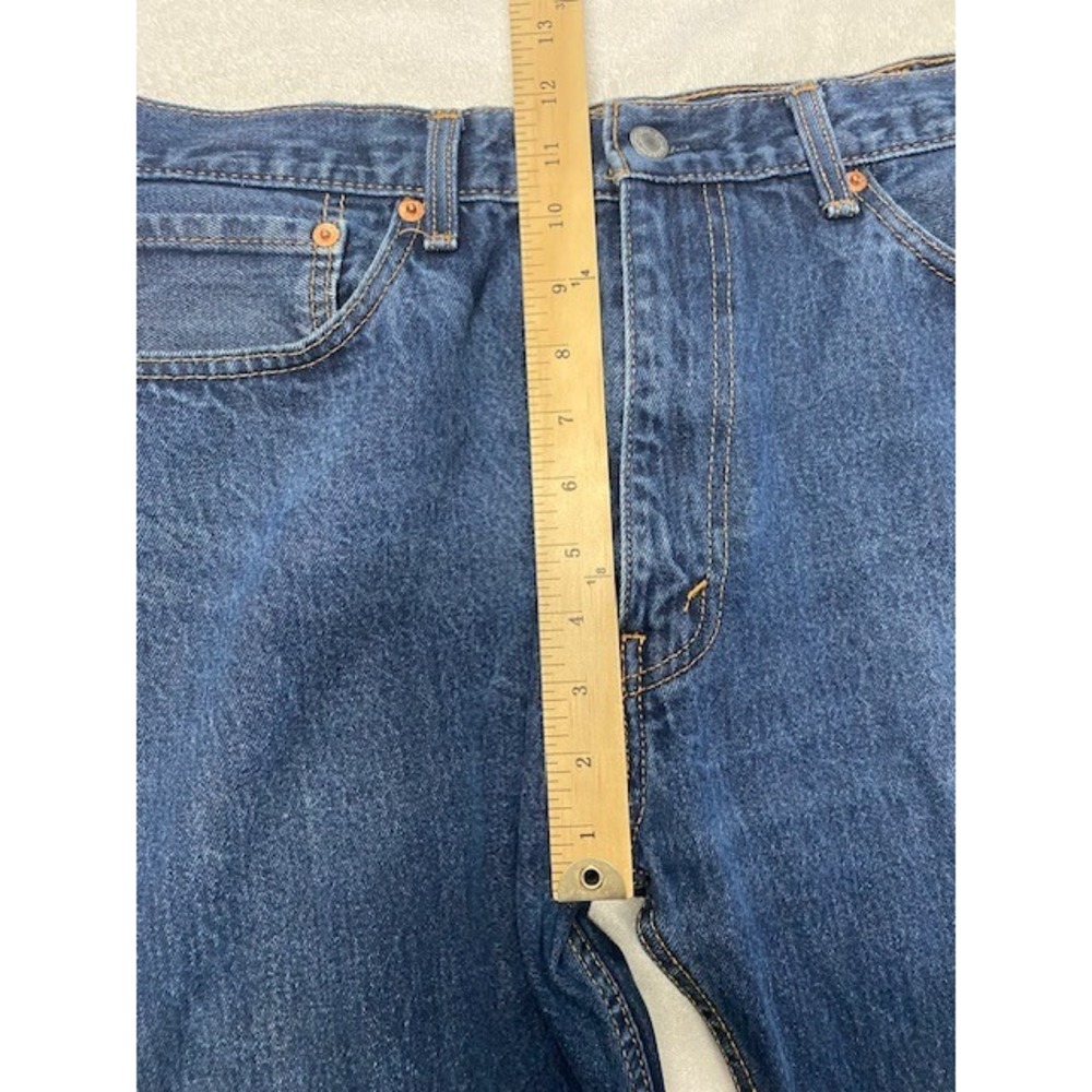 Levi's 505 Regular Fit‎ Jeans Mens W38 L32 Medium Wash Blue Denim Pants - Picture 5 of 9